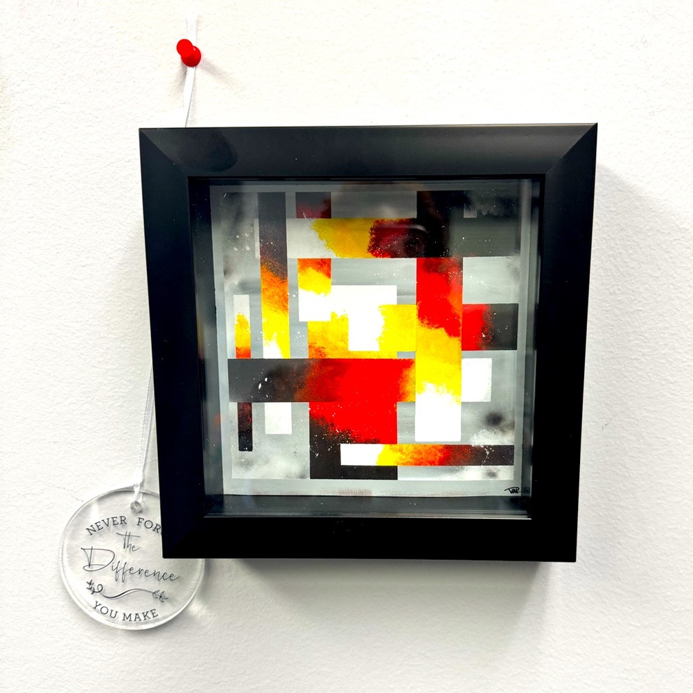 Windows!! Print of original artwork! 8x8” shadow bow!